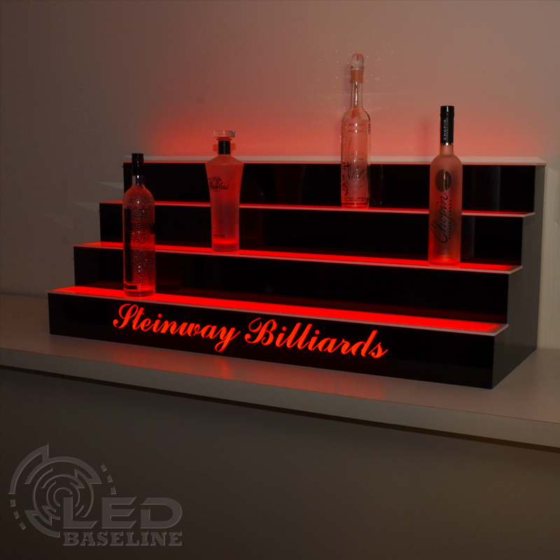 Lighted bar shelf