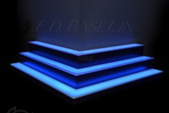 Custom lighted bar shelves