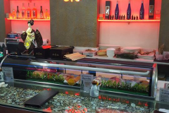 Floating bar shelves