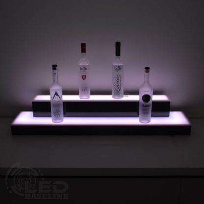 2 Tier Wrap Around LED Display Shelf 1