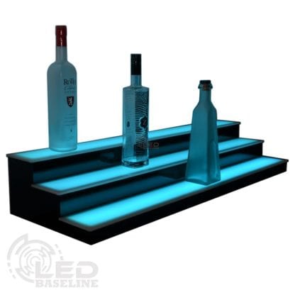 3 Tier Low Profile LED Display Shelf 2