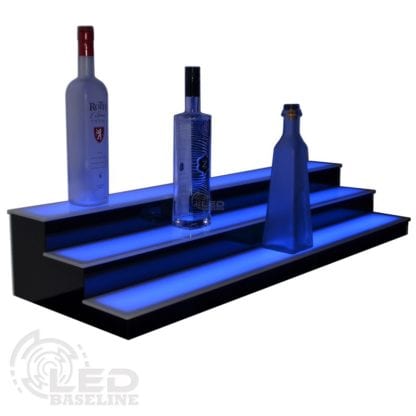 3 Tier Low Profile LED Display Shelf 1