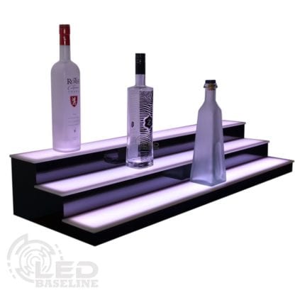 3 Tier Low Profile LED Display Shelf