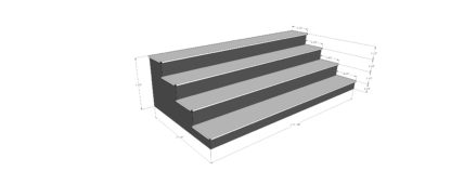 4 Tier Low Profile LED Display Shelf - Image 8