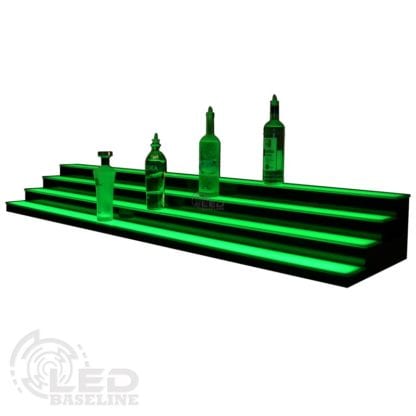4 Tier Low Profile LED Display Shelf