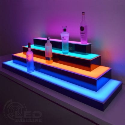 LED Liquor Displays 4 Tier Wrap Around LED Display Shelf 2