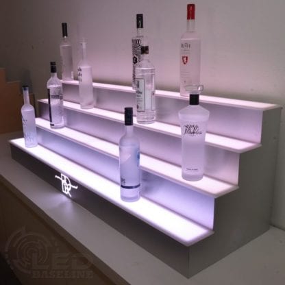 Lighted Bottle Display Home Bar Shelf 4 Tier LED Display Shelf 11