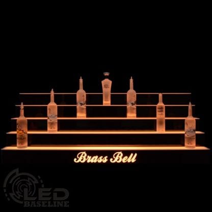 Lighted Liquor Shelf 4 Tier LED Display Shelf 0