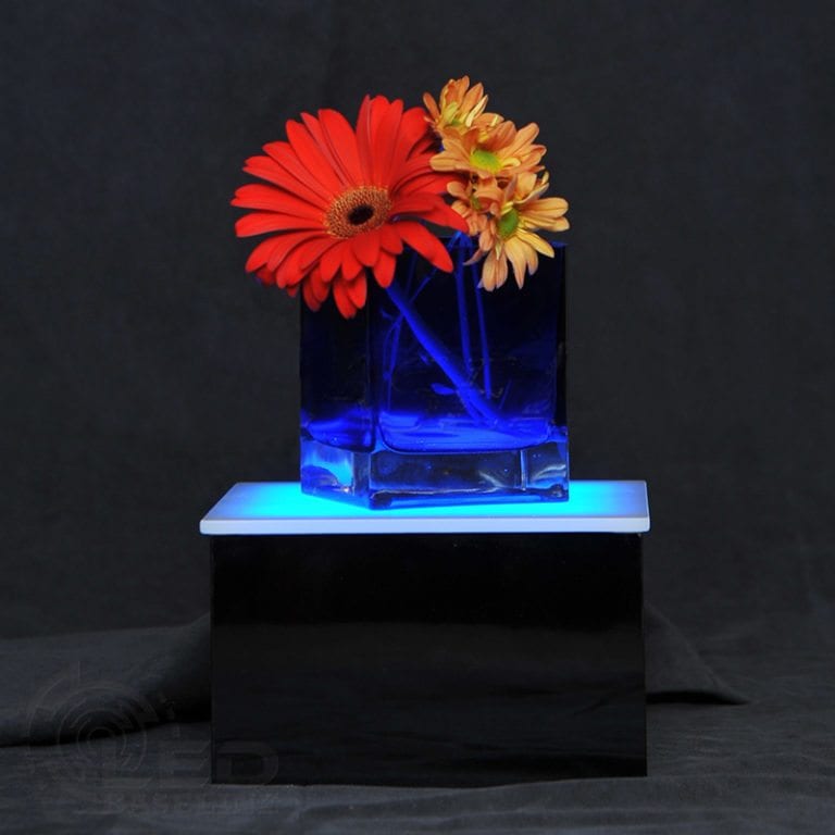 LED Display Stand 8" x 8" x 5" Lighted Glass Art Display