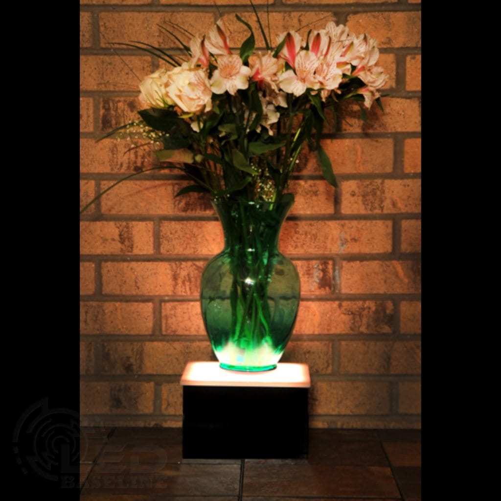 LED Display Stand 8" x 8" x 5" Lighted Glass Art Display