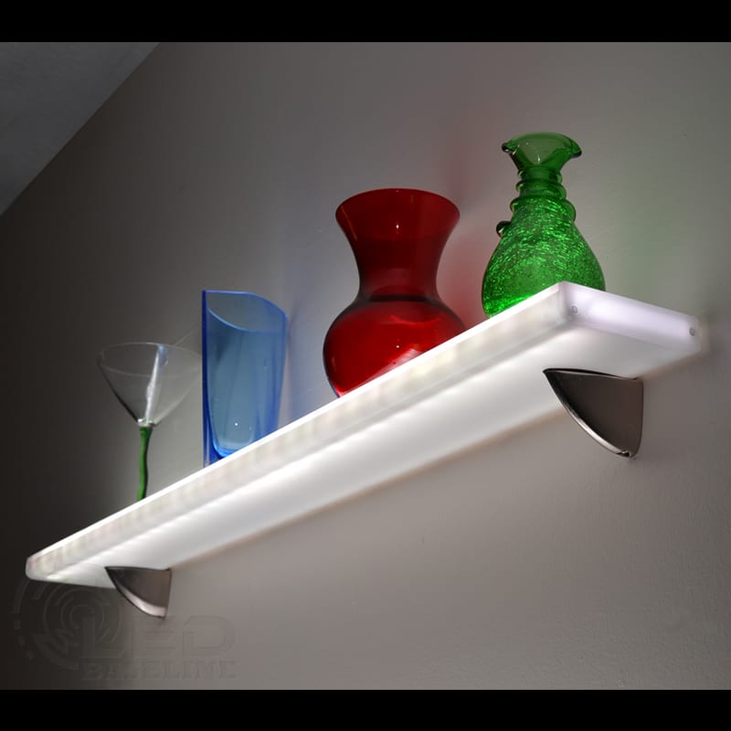 Wall Corner Acrylic Plexi-Glass Shelf for Electronics Lamp Router Modem Speaker 