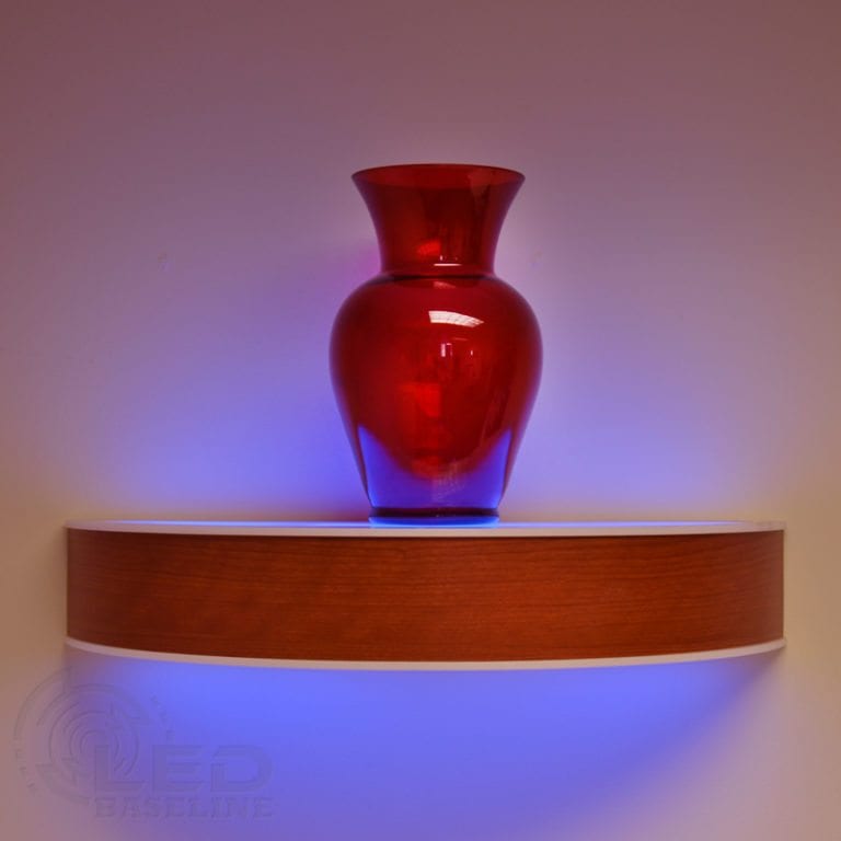 Curved LED Floating Shelf Floating Shelves Floating Display Shelf