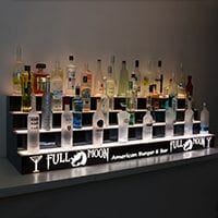 Restaurant Bar Shelf Lighted Bottle Display liquor display full moon